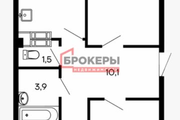 3-к квартира, 73,3 м², 1/9 эт.