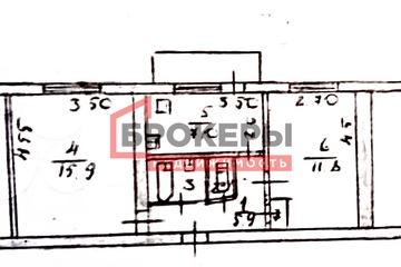 2-к квартира, 45 м², 2/3 эт.