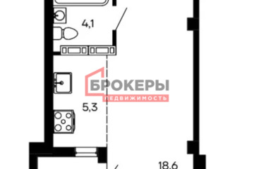 Студия, 30,4 м², 8/9 эт.
